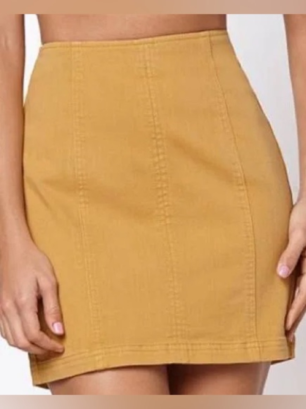 PacSun Mustard Yellow Mini Skirt